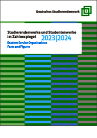 Cover: "Studierendenwerke und Studentenwerke im Zahlenspiegel 2023/2024"