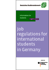 Cover: "Job regulations for international students in Germany" 