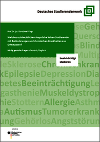 Cover: "Welche sozialrechtlichen Ansprüche haben Studierende mit Behinderungen und chronischen Krankheiten aus Drittstaaten?" 