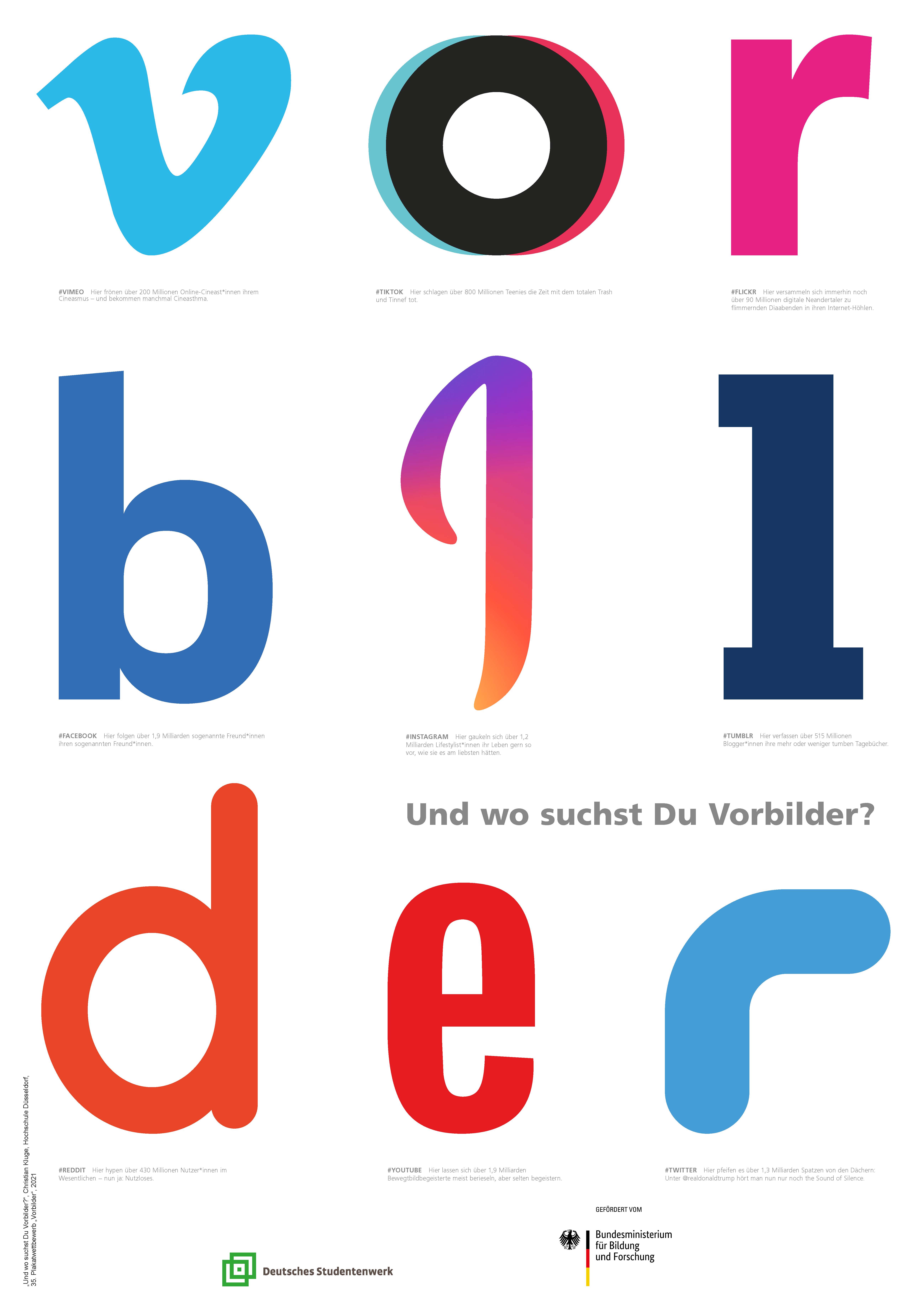 Typo - Poster, farbig - Text: vorbilder