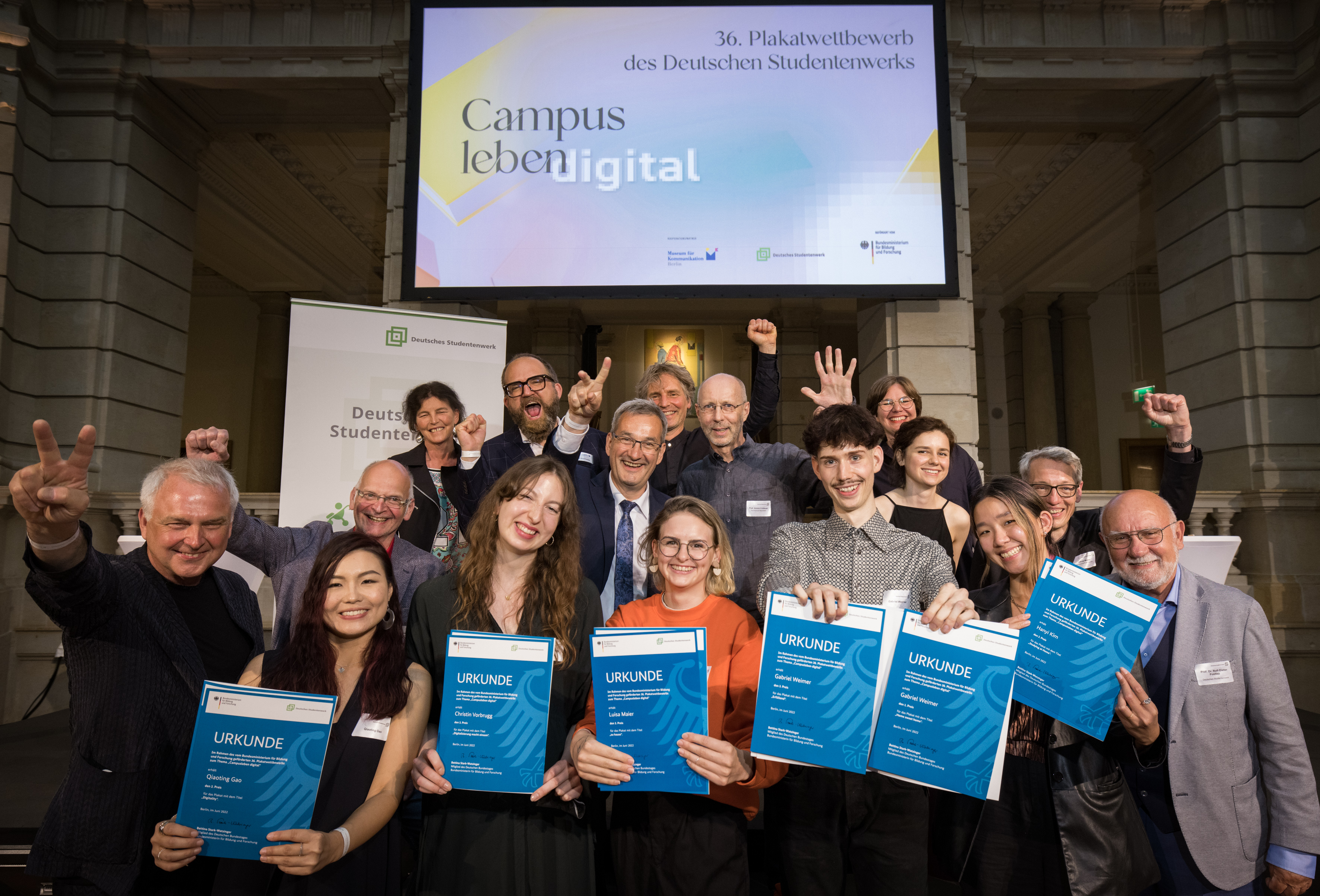 36. Plakatwettbewerb "Campusleben digital" 2021/2022, Preisverleihung im Museum für Kommunikation Berlin